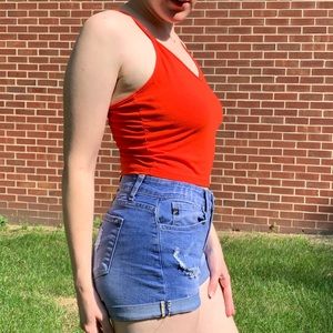 Bright Orange Crop Top